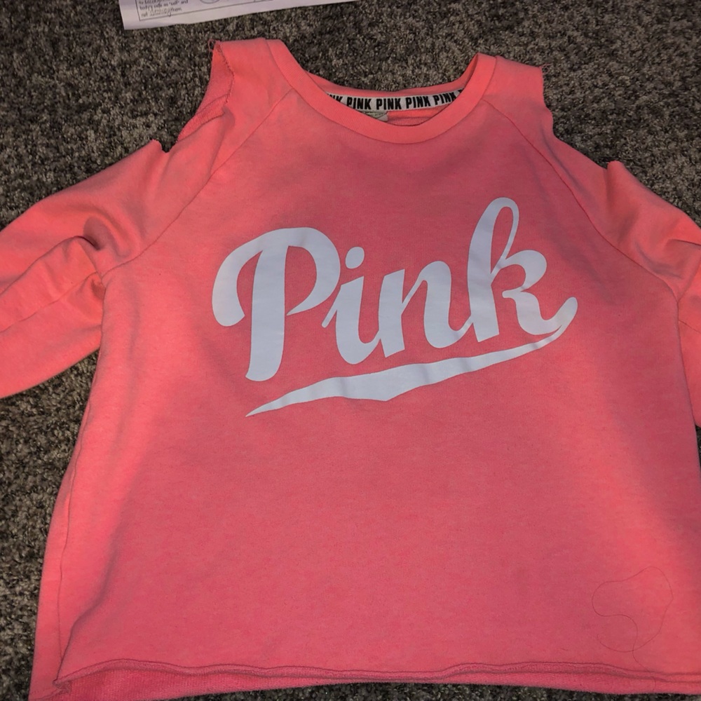 Brand Pink Off The Shoulder Shirt